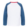 CAMISETA BEBÉ MANGA LARGA BANDA BICOLOR BLANCA