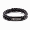 PULSERA TRENZA ESCUDO NEGRO