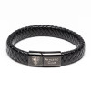 PULSERA TRENZADA ESCUDO NEGRO
