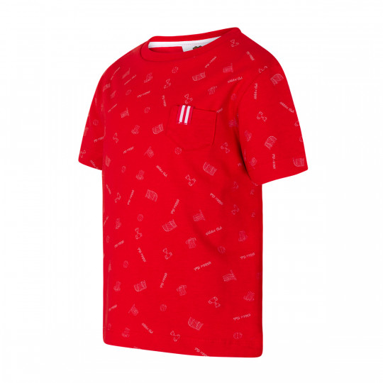 MAILLOT MANCHES COURTES IMPRIMÉ ROUGE