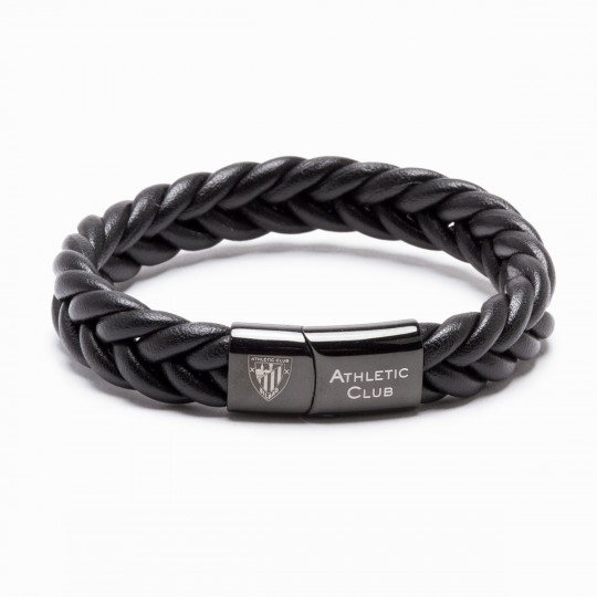 PULSERA TRENZA ESCUDO NEGRO