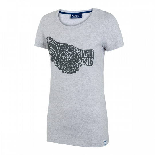 Camiseta respect mujer OCM - One Club Man (Gris)