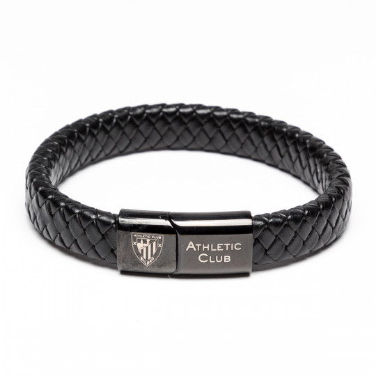 PULSERA TRENZADA ESCUDO NEGRO