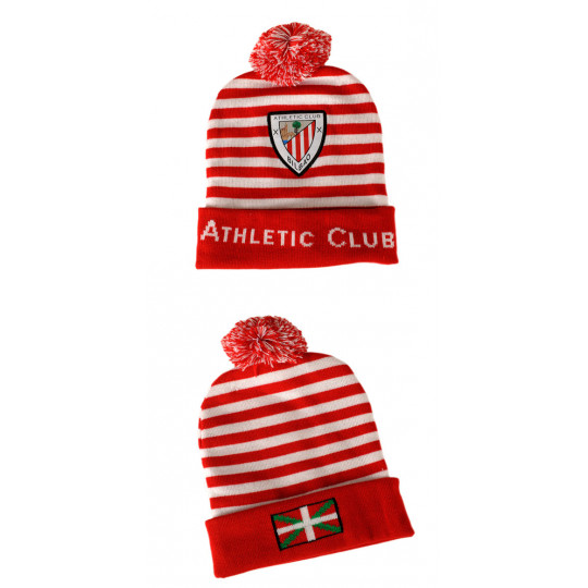 GORRO POMPON RAYAS ESCUDO